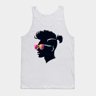 Afrocentric Multicolored Glasses Silhouette Tank Top